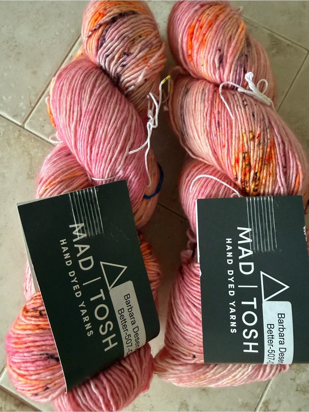 MadelineTosh Pink Peach Hand-Dyed Yarn - Barbara Deserved Better